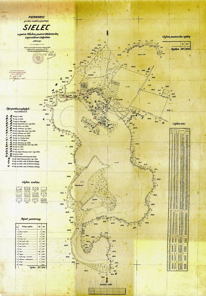 KKE 5958.jpg - Dok. Pierworys Majątku, Sielec, gmina Mikulice, powiat Włodzimierz, 1931 r.